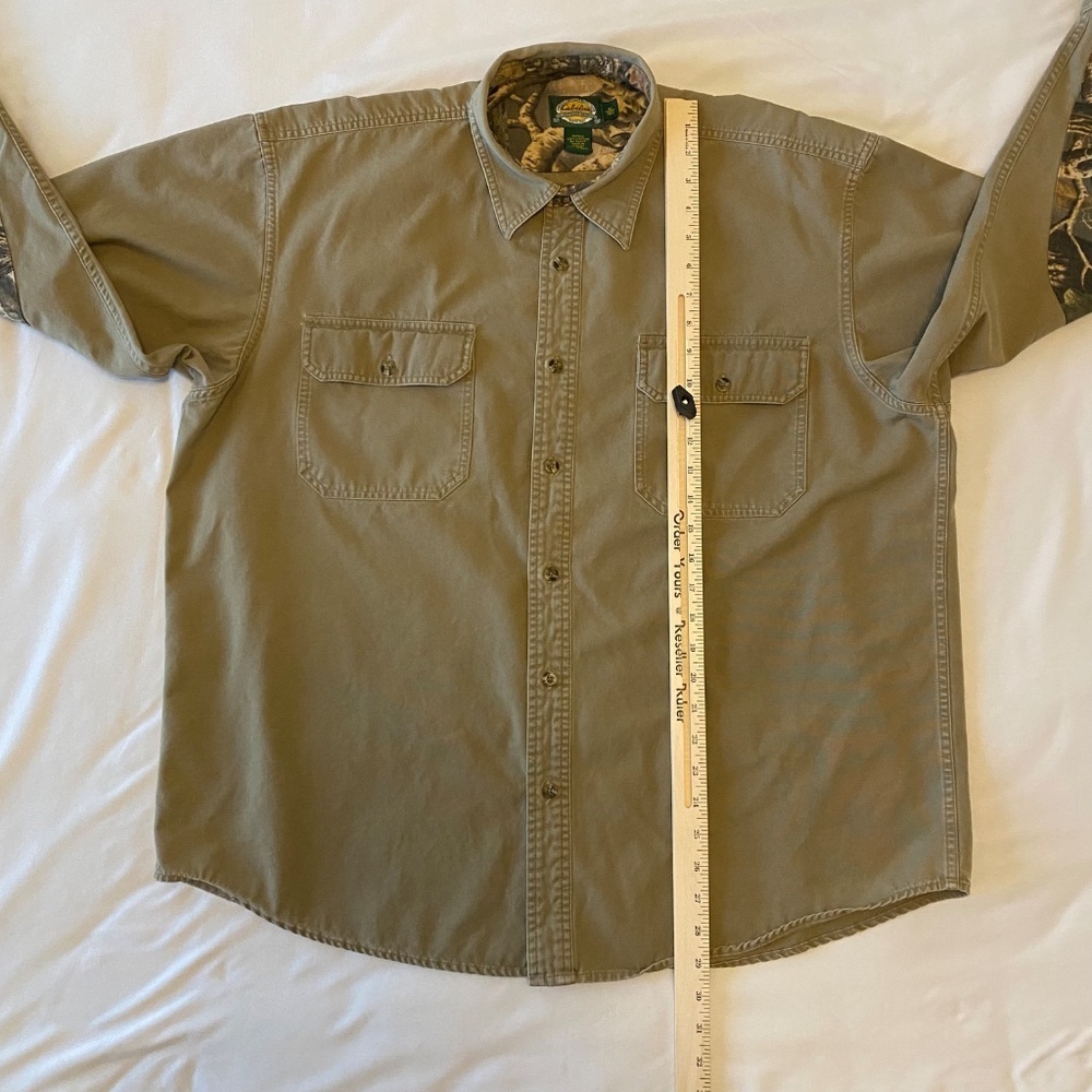 Cabela's Mens Hunting Shirt Button Down Long Sleeve Camo Elbow Sleeves Size XL - Picture 4 of 11